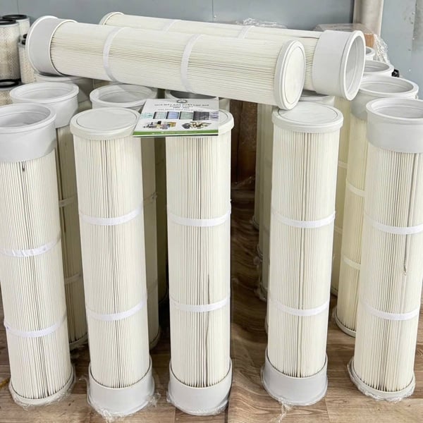 Phin Lõi Lọc Bụi PE Nắp và Đáy Cao Su