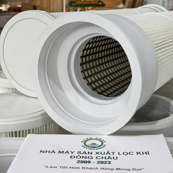 Phin Lõi Lọc Bụi PE Nắp và Đáy Cao Su