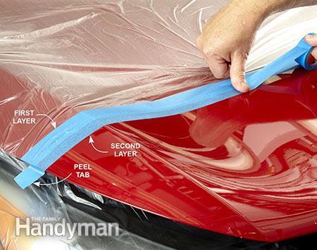 Ứng dụng băng keo 3M 7021 che chắn sơn, che chắn bụi ô tô