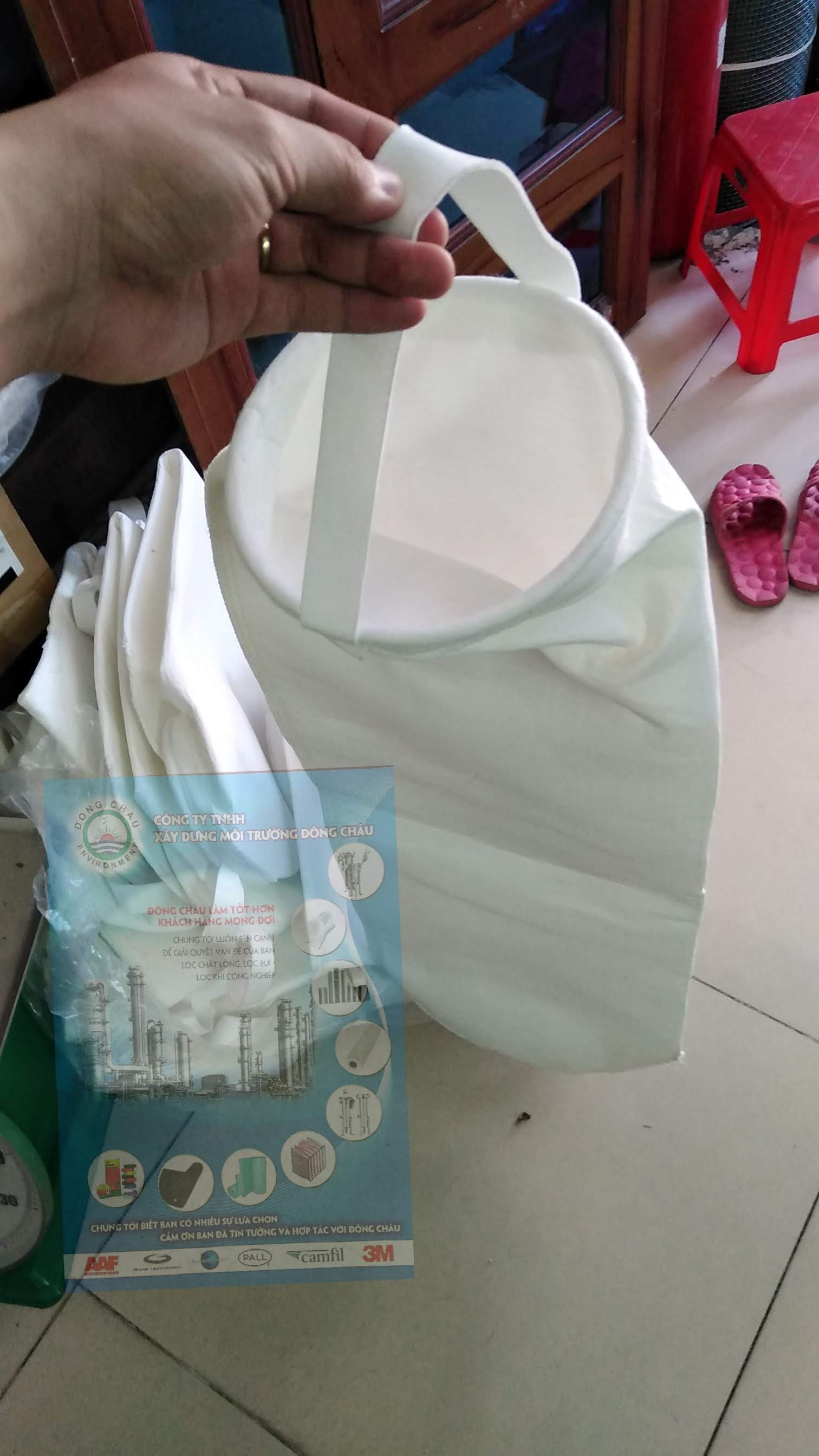 Túi lọc vòng thép PE có quai xách