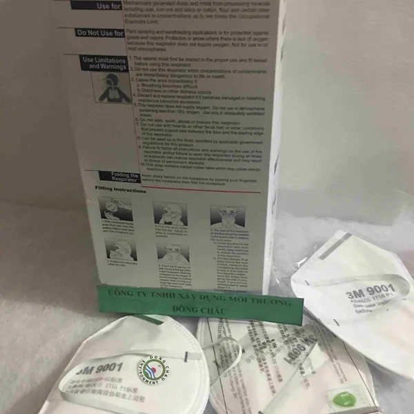 Khẩu trang chống bụi công nghiệp dùng một lần 3M 9001