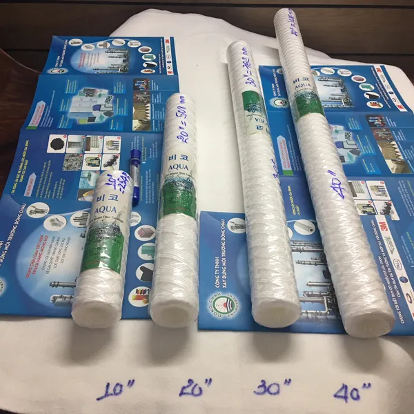 Kích thước các loại lõi lọc sợi quấn Aqua Hàn Quốc