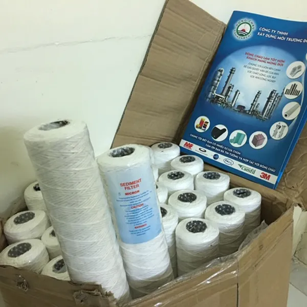 Lõi lọc sợi cuốn cotton core inox chịu được nhiệt độ và áp lực cao