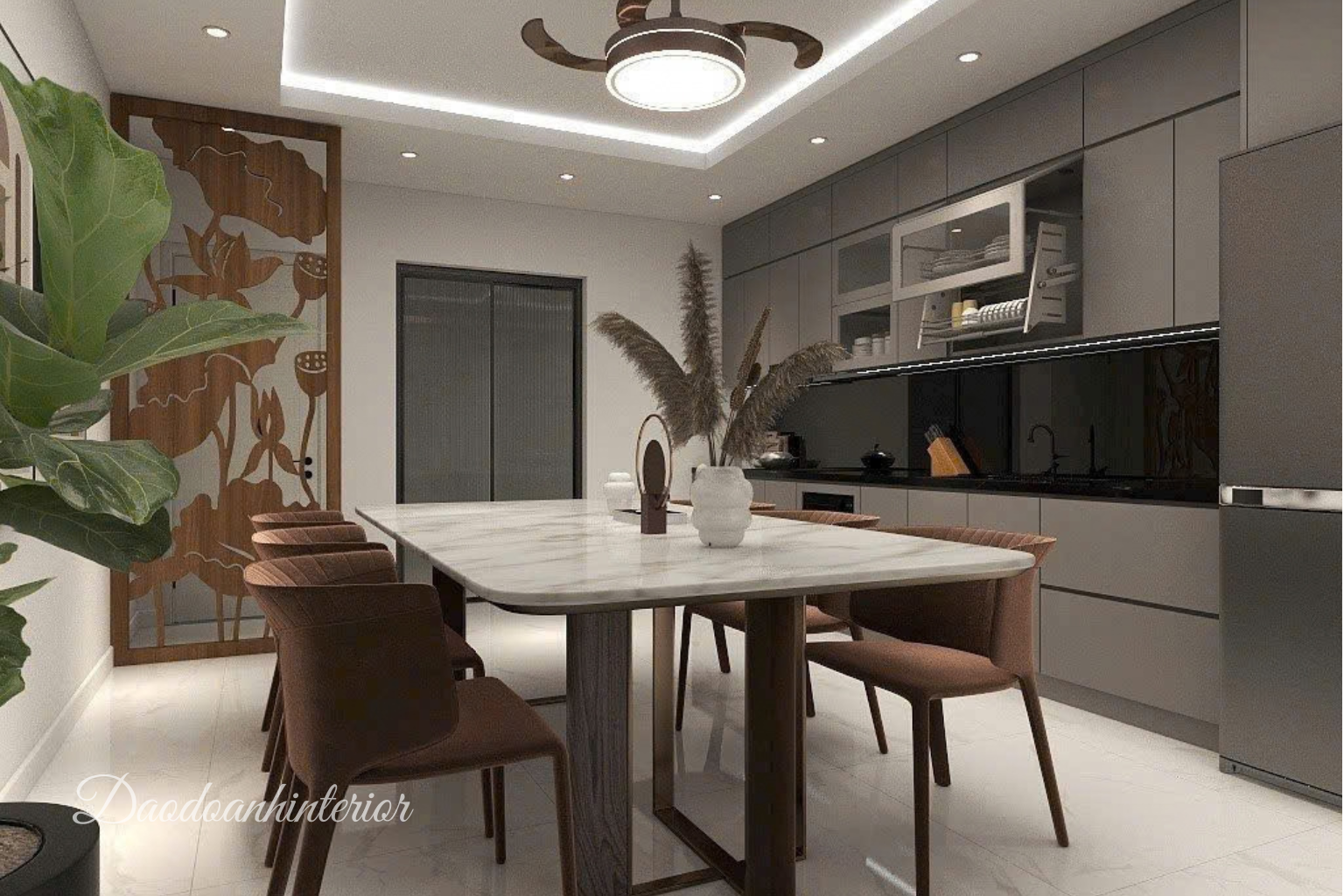 Thi công nội thất bếp nhà phố hiện đại Thi công nội thất bếp nhà phố hiện đại