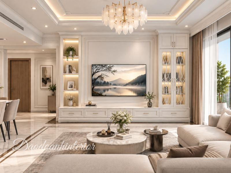 Nội thất phòng khách tân cổ điển Nội thất phòng khách tân cổ điển