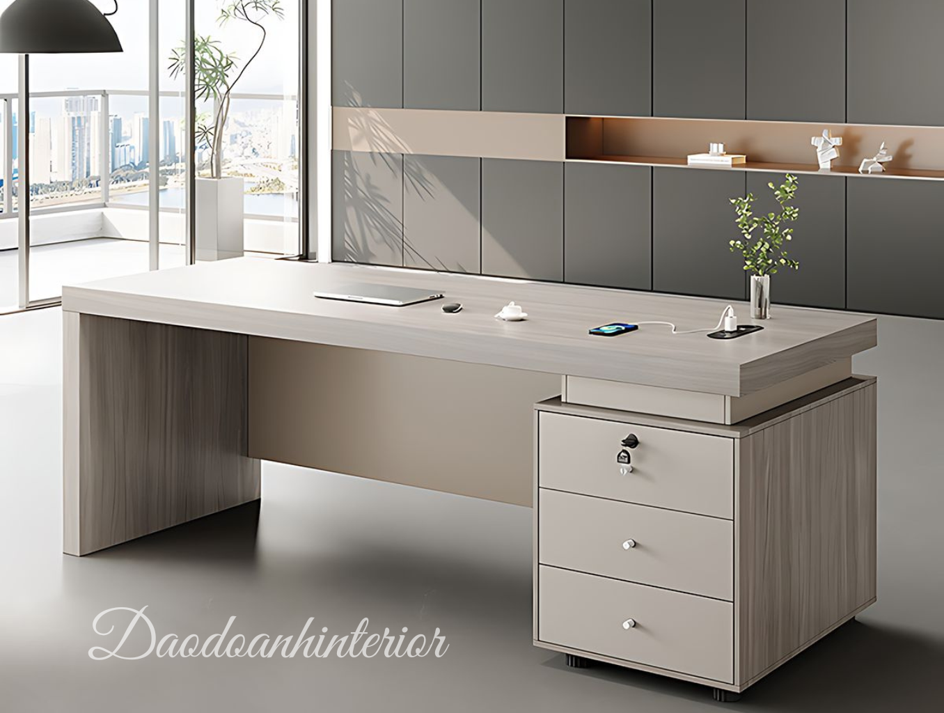 Bàn làm việc có hộc tủ HT 286 Bàn làm việc có hộc tủ HT 286