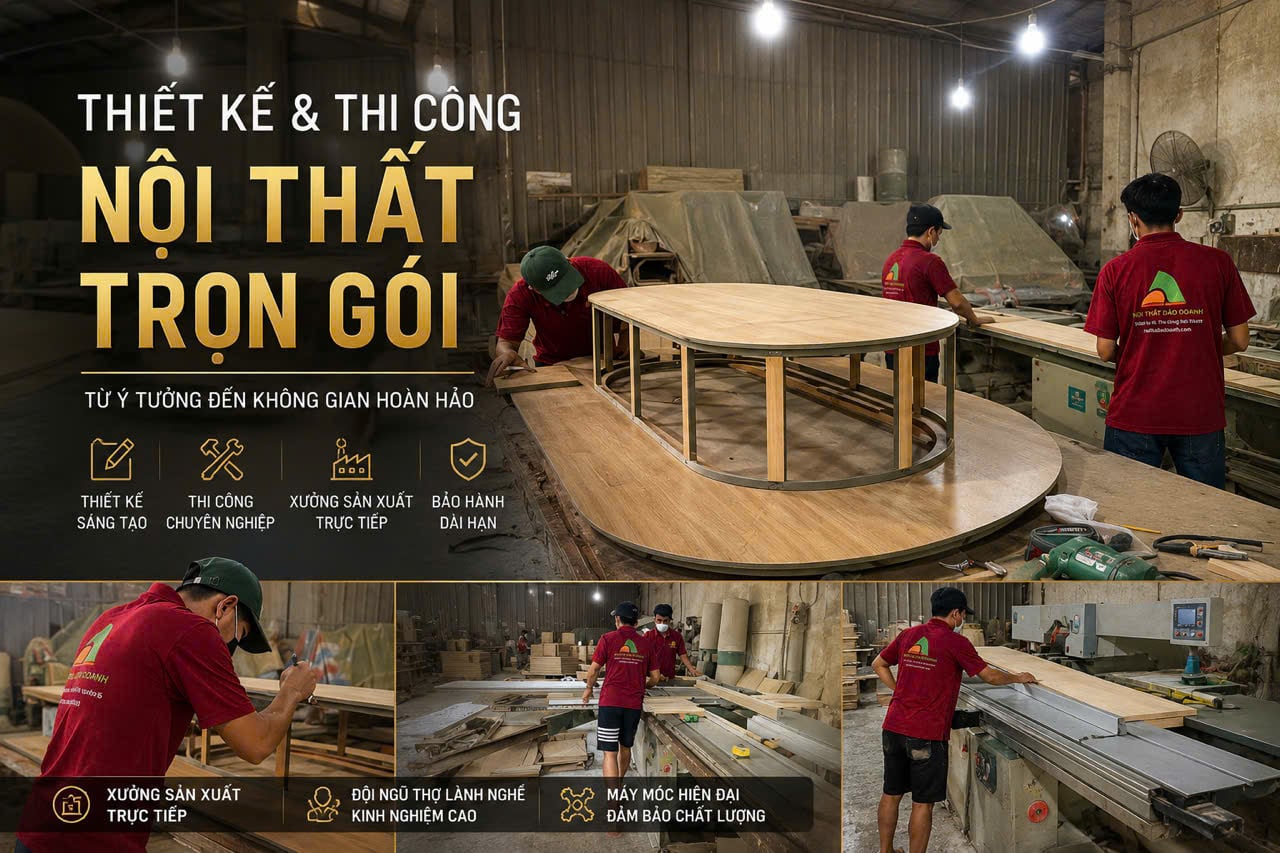 Công ty thiết kế thi công nội thất có xưởng sản xuất trực tiếp Công ty thiết kế thi công nội thất có xưởng sản xuất trực tiếp