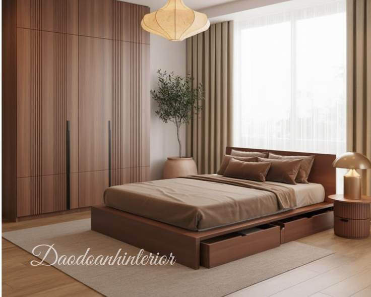 Giường ngủ gỗ công nghiệp MDF GN-M2033 Giường ngủ gỗ công nghiệp MDF GN-M2033