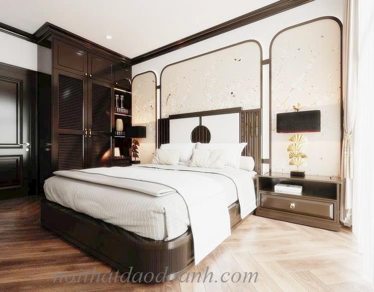 Giường ngủ Indochine ấm áp GNTCD2006 Giường ngủ Indochine ấm áp GNTCD2006