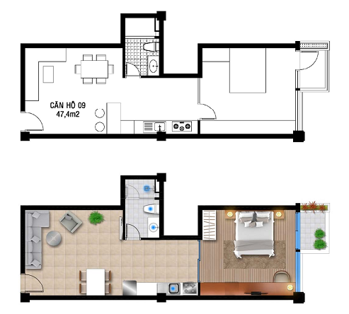 Sơ đồ thiết kế các phòng trong căn chung cư Sơ đồ thiết kế các phòng trong căn chung cư