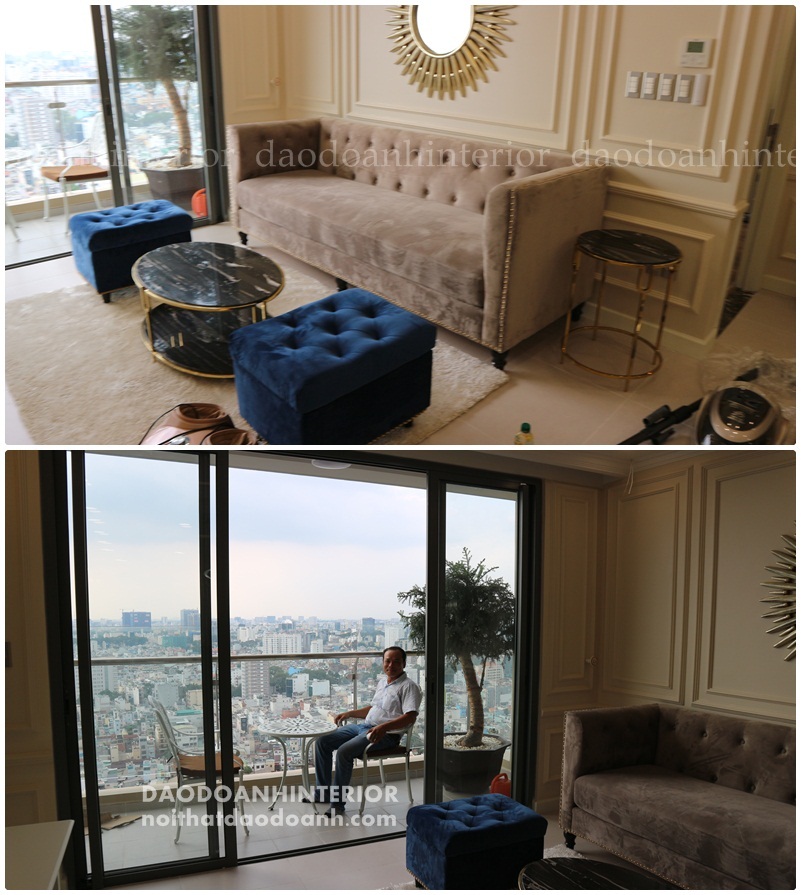nội thất tân cổ điển phòng khách tại chung cư Gold View Q4 nội thất tân cổ điển phòng khách tại chung cư Gold View Q4