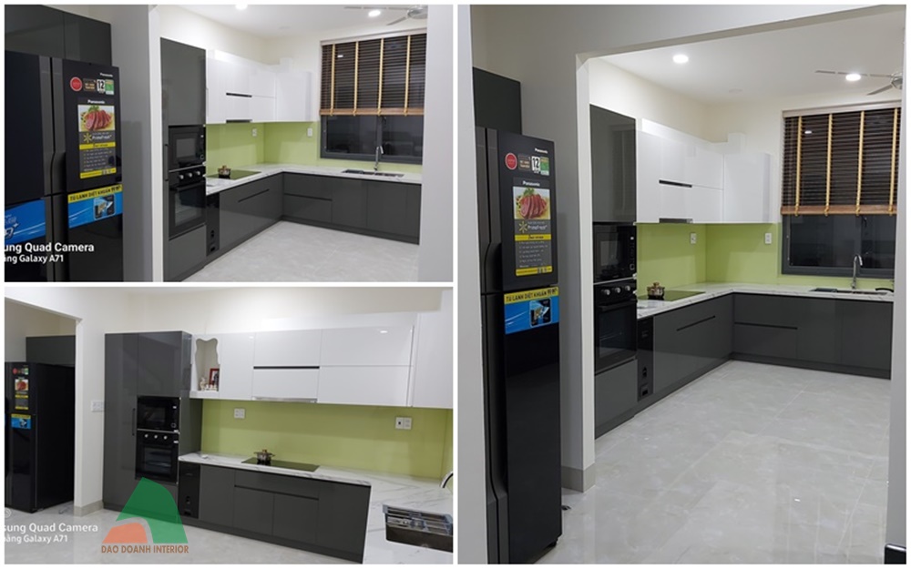 Tủ bếp acrylic bóng gương nhà chị Liên -Quận Phú Nhuận Tủ bếp acrylic bóng gương nhà chị Liên -Quận Phú Nhuận