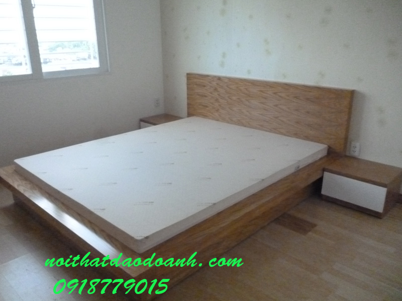Giường ngủ GNDD02 với vật liệu MDF venner Sồi (OAK) cao cấp chống ẩm Giường ngủ GNDD02 với vật liệu MDF venner Sồi (OAK) cao cấp chống ẩm