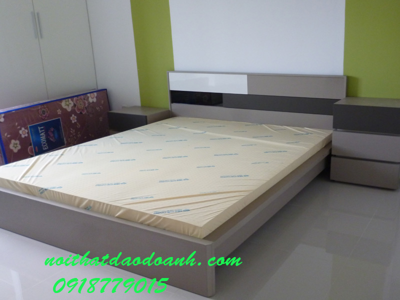 Giường ngủ đẹp GNDD08 ,sơn pu màu phủ bóng đẹp lung linh Giường ngủ đẹp GNDD08 ,sơn pu màu phủ bóng đẹp lung linh