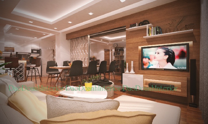 Ôp vách phòng khách PK3 Ôp vách phòng khách PK3