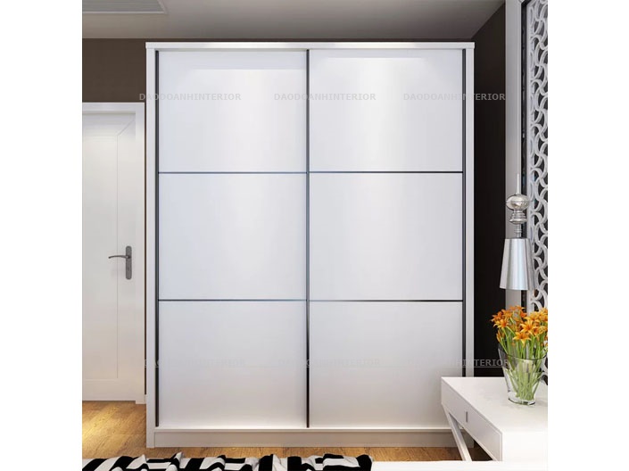 Tủ áo cửa lùa cao cấp màu trắng Tủ áo cửa lùa cao cấp màu trắng