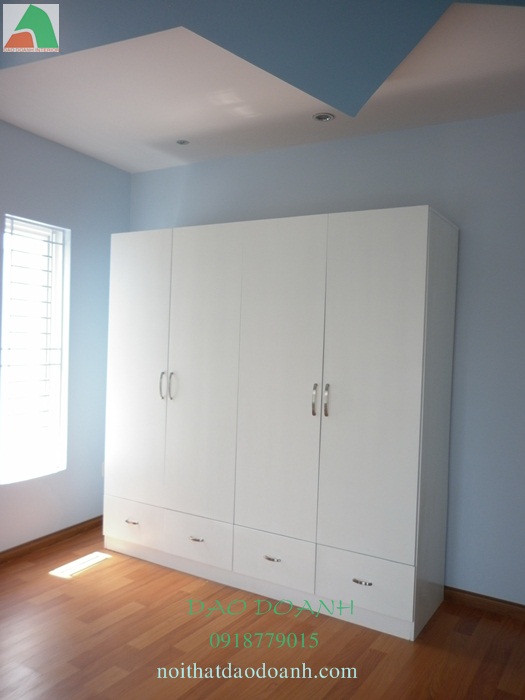 Tủ áo 4 cánh màu trắng  TADD02 Tủ áo 4 cánh màu trắng  TADD02