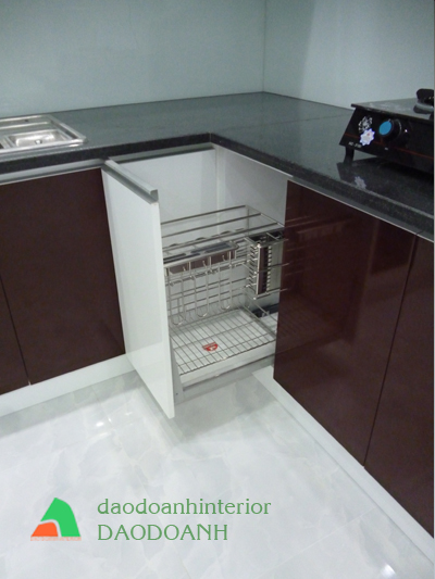 Tủ bếp gỗ tự nhiên ghép thanh Nhà Chị Đào ,Q.Bình Tân Tủ bếp gỗ tự nhiên ghép thanh Nhà Chị Đào ,Q.Bình Tân