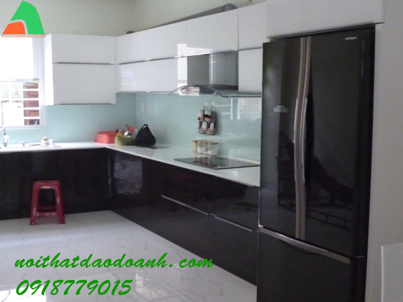 Tủ bếp Acrylic TBAC7B đẹp lung linh  Tủ bếp Acrylic TBAC7B đẹp lung linh