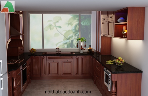 Tủ bếp gỗ Căm Xe TBDD09  Tủ bếp gỗ Căm Xe TBDD09