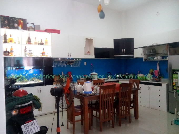 Tủ bếp gỗ ghép TBDD1522 Tủ bếp gỗ ghép TBDD1522