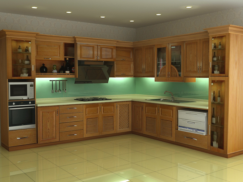 Tủ bếp gỗ tự nhiên sồi (OAK) Tủ bếp gỗ tự nhiên sồi (OAK)