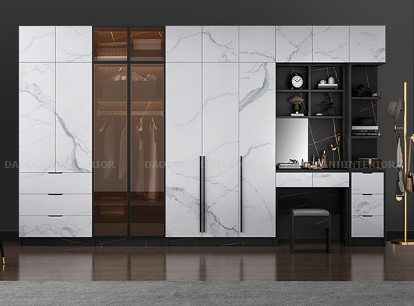 Tủ quần áo phối hợp bàn trang điểm  Tủ quần áo phối hợp bàn trang điểm