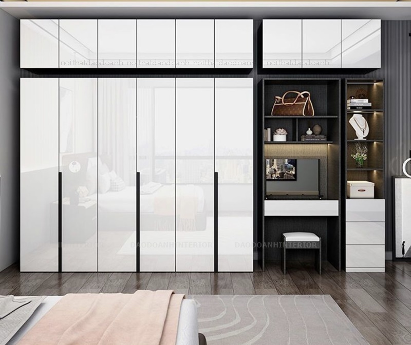 Tủ quần áo gỗ acrylic TA023 -15 mang đến không gian phòng ngủ sang trọng, hiện đại và tiện nghi Tủ quần áo gỗ acrylic TA023 -15 mang đến không gian phòng ngủ sang trọng, hiện đại và tiện nghi