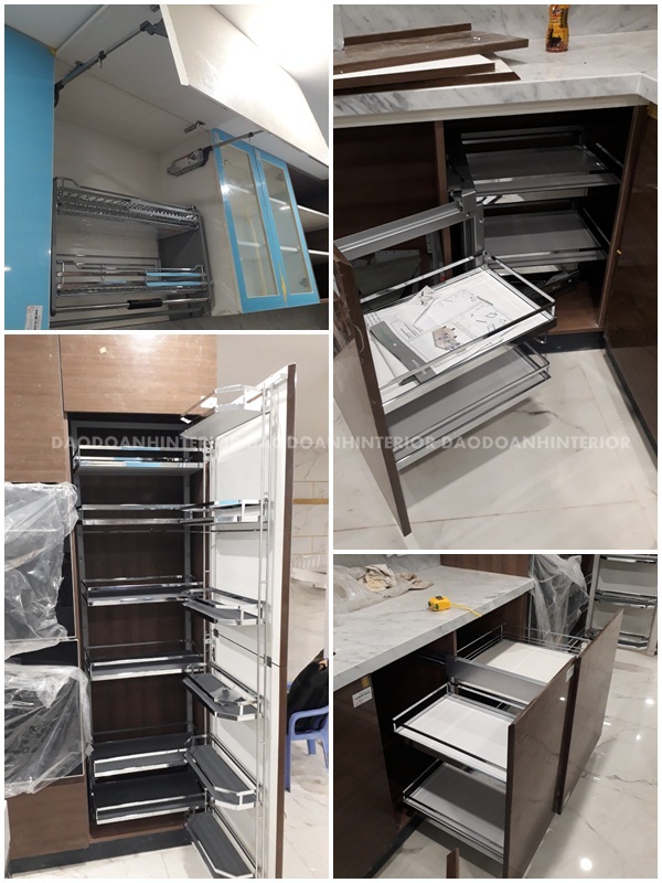 Hình ảnh lắp đặt thực tế một số phụ kiện tủ bếp Hafele Hình ảnh lắp đặt thực tế một số phụ kiện tủ bếp Hafele