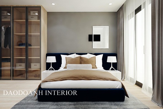 Thiết kế nội thất phòng ngủ không quá cầu kỳ Thiết kế nội thất phòng ngủ không quá cầu kỳ
