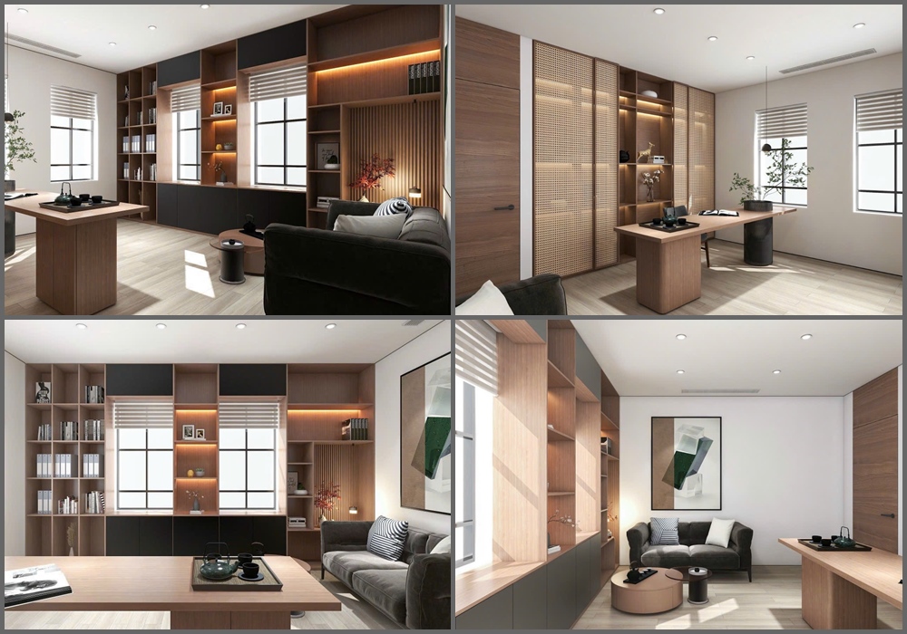 Thiết kế nội thất nhà phố với phòng làm việc Thiết kế nội thất nhà phố, phòng làm việc