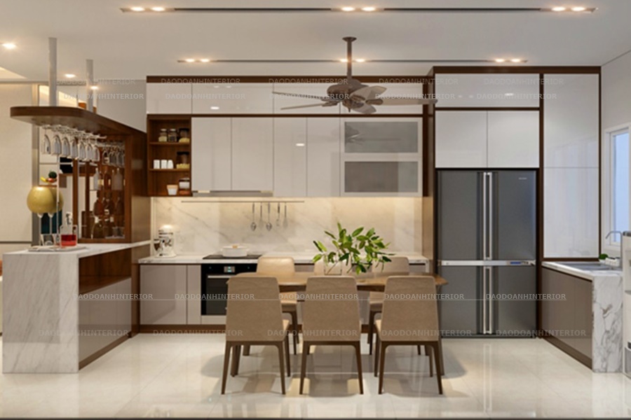 Tủ bếp acrylic, thùng tủ bếp làm bằng HDF phủ Melamine Tủ bếp acrylic, thùng tủ bếp làm bằng HDF phủ Melamine