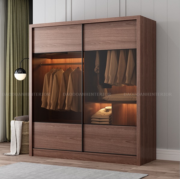 Tủ quần áo mdf cửa lùa cánh kiếng Tủ quần áo mdf cửa lùa cánh kiếng