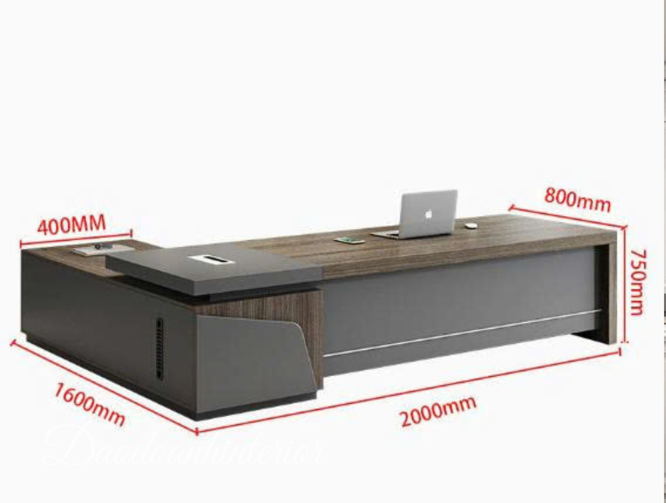 Kích thước bàn làm việc giám đốc gỗ công nghiệp BGD GCN516 Kích thước bàn làm việc giám đốc gỗ công nghiệp BGD GCN516