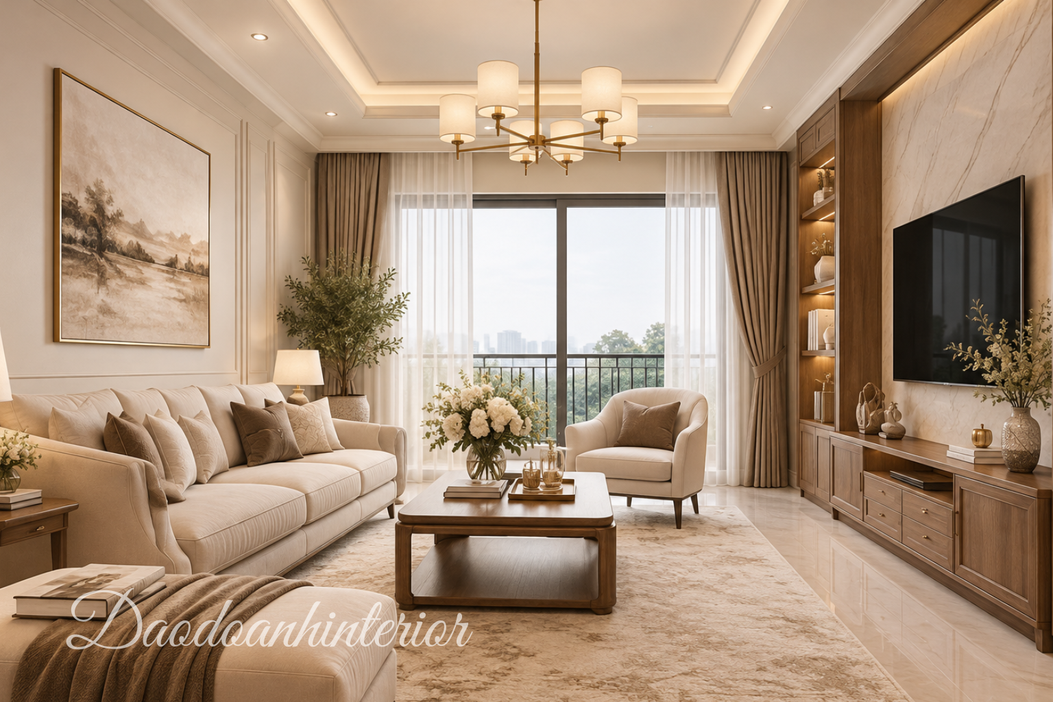 Mẫu phòng khách tân cổ điển hiện đại tinh giản phào chỉ cho nhà phố Mẫu phòng khách tân cổ điển hiện đại tinh giản phào chỉ cho nhà phố