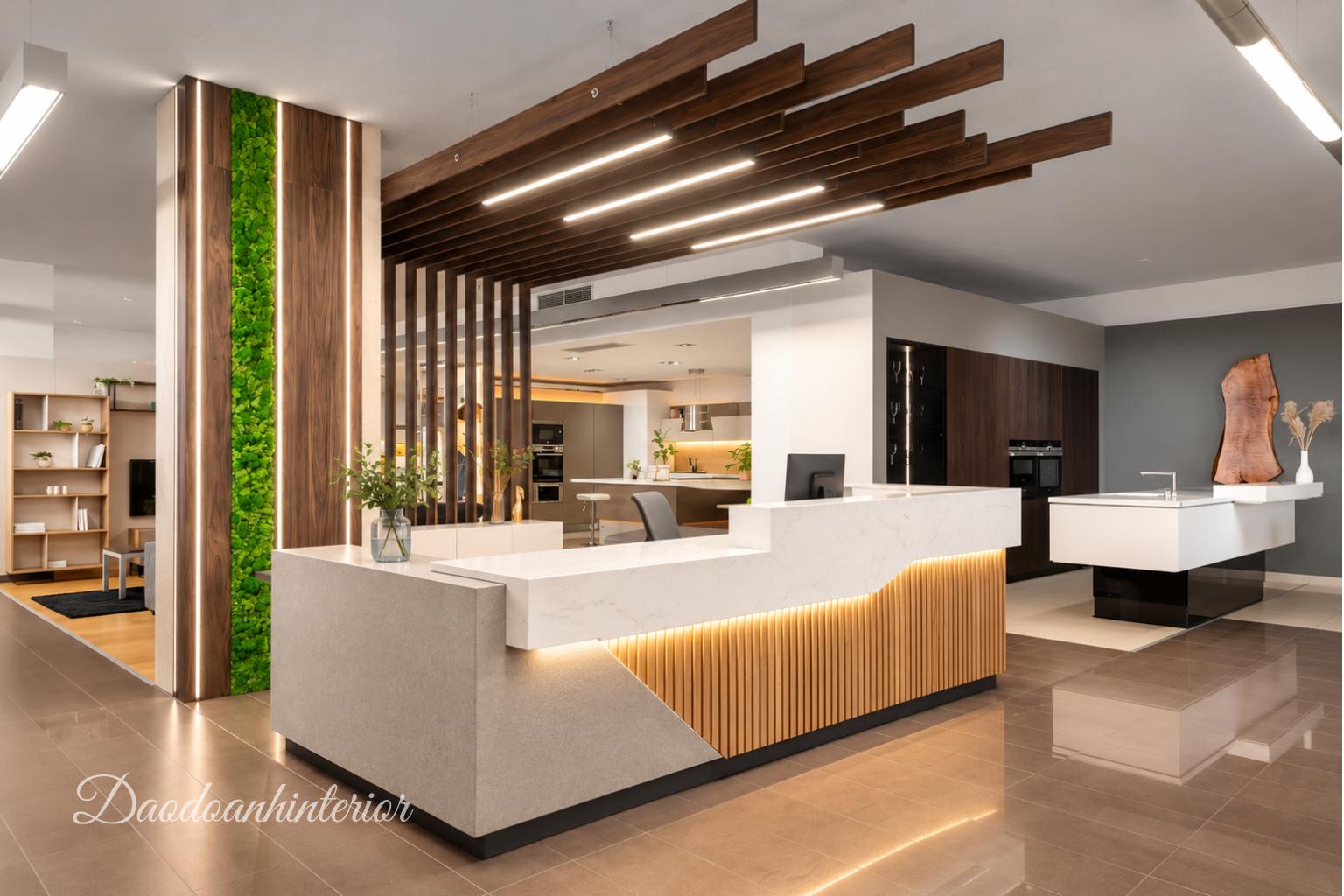 Quầy lễ tân và quầy tư vấn showroom Quầy lễ tân và quầy tư vấn showroom