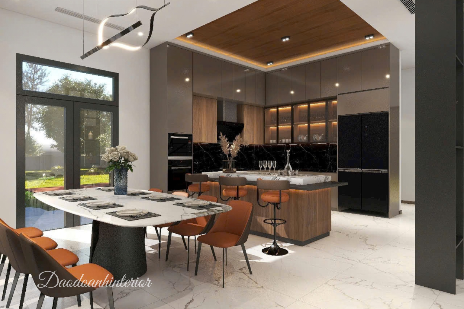 Thi công nội thất phòng bếp hiện đại tại TP.HCM Thi công nội thất phòng bếp hiện đại tại TP.HCM