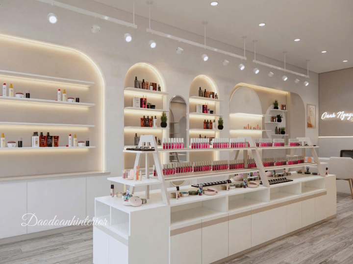 Thi công nội thất showroom trưng bày mỹ phẫm Thi công nội thất showroom trưng bày mỹ phẫm