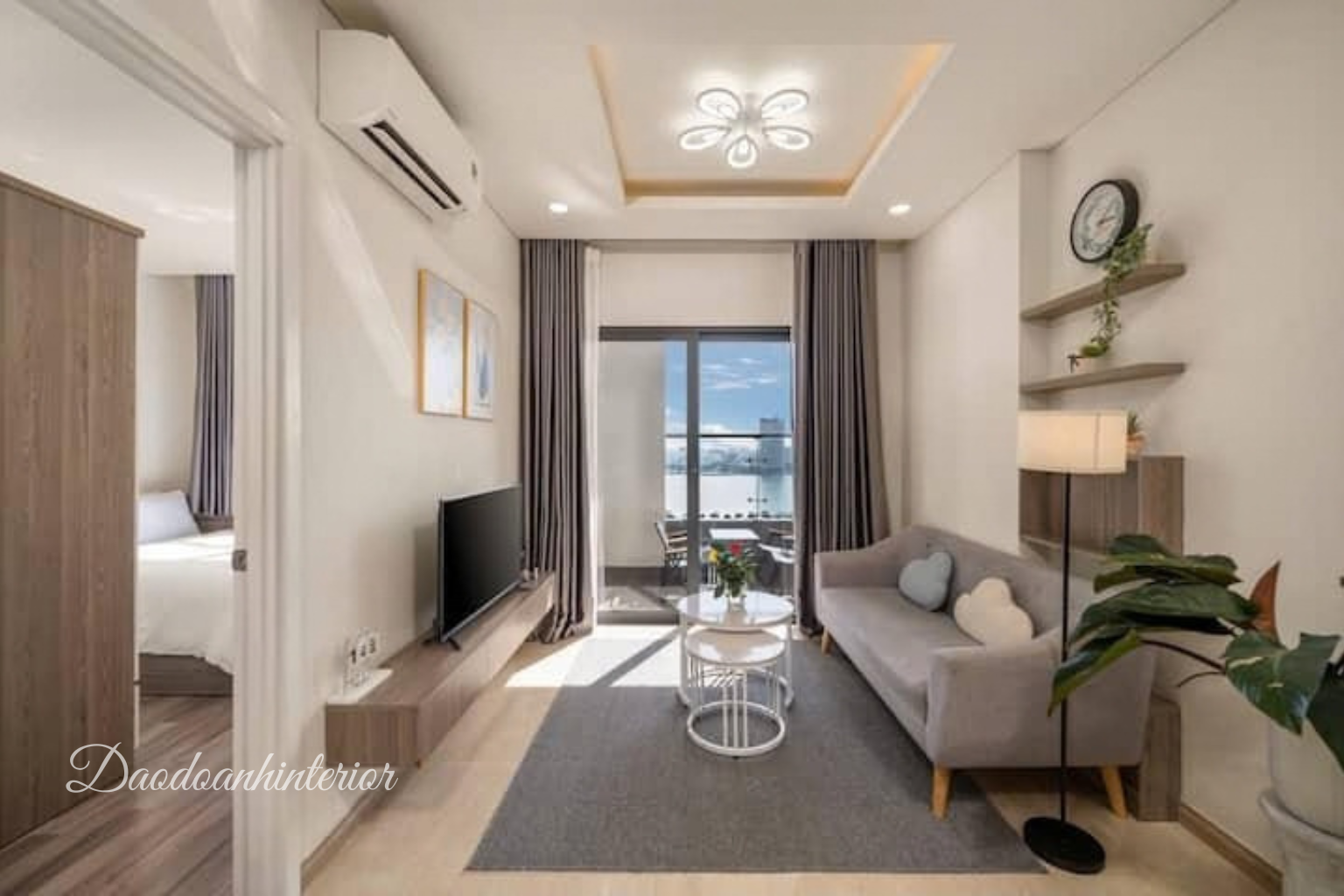 Thi công phòng khách chung cư nhỏ Thi công phòng khách chung cư nhỏ