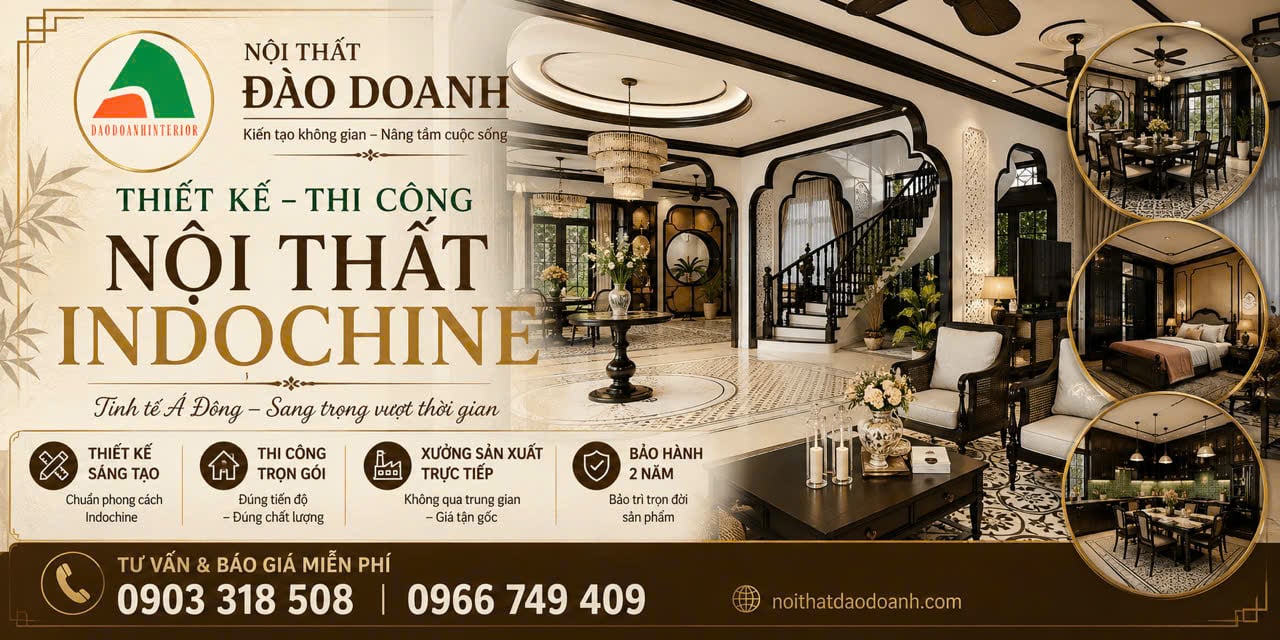 Thiết kế thi công nội thất Indochine Thiết kế thi công nội thất Indochine
