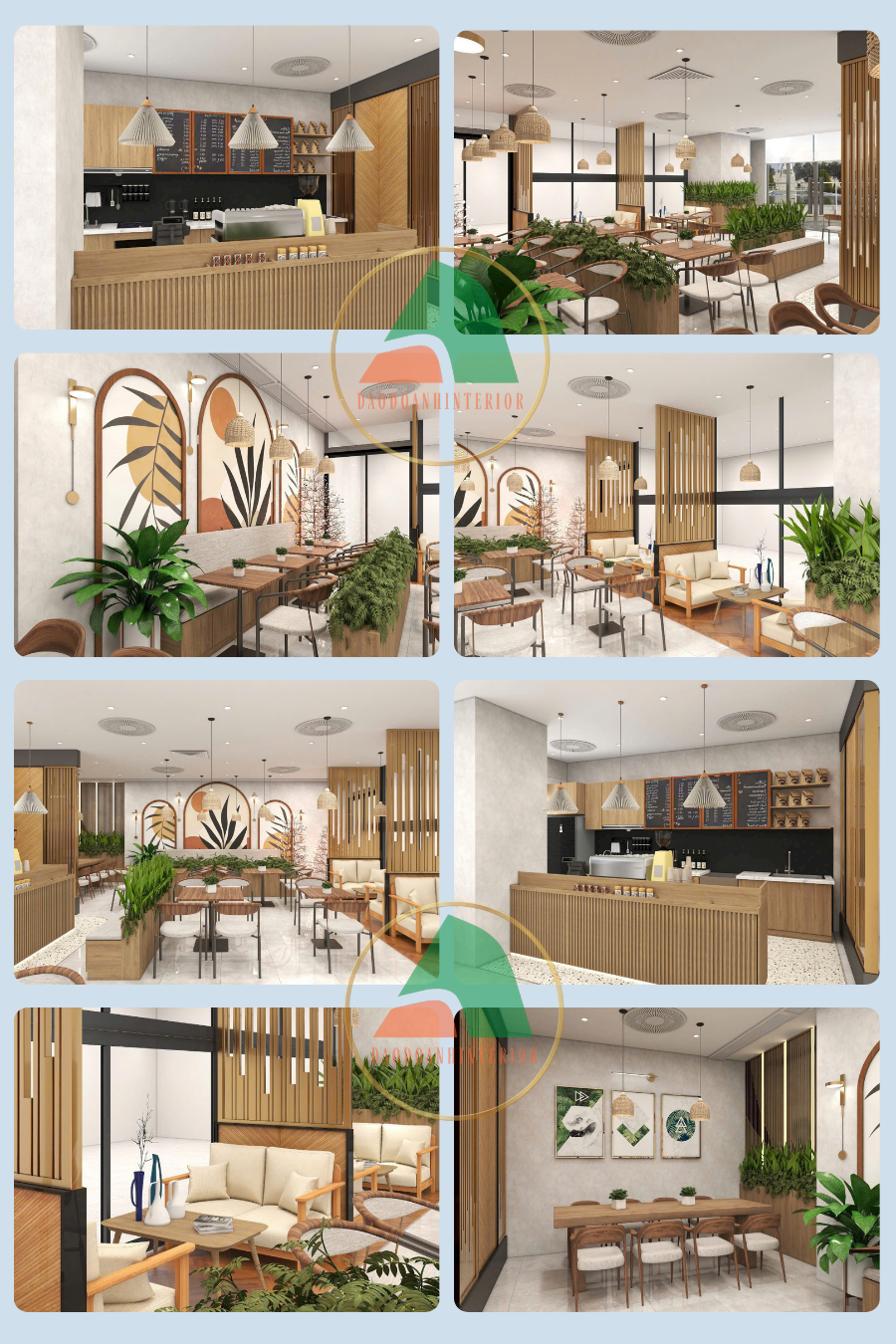 Thiết kế thi công nội thất trọn gói quán cafe Thiết kế thi công nội thất trọn gói quán cafe
