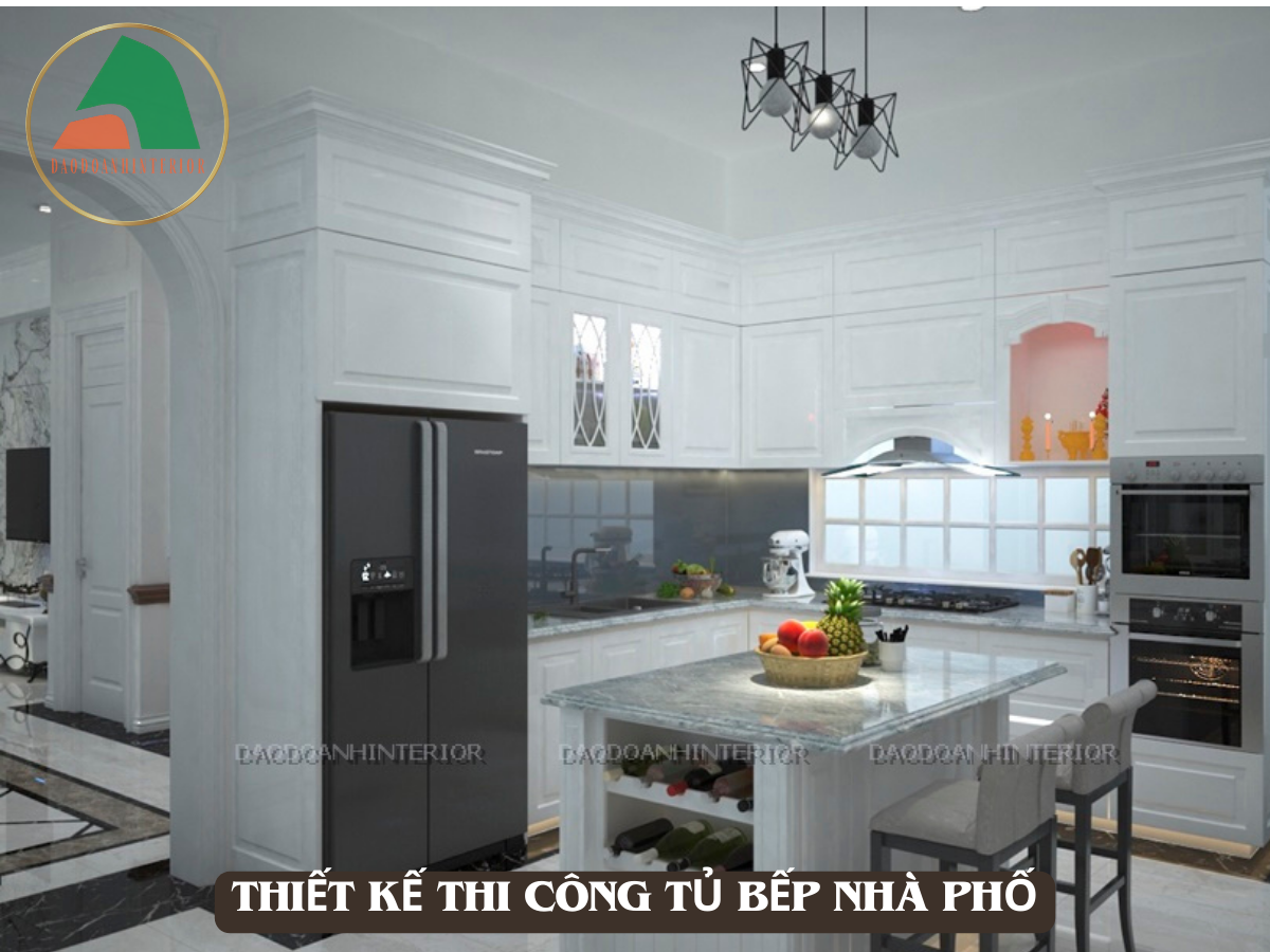 Thiết kế thi công tủ bếp nhà phố Thiết kế thi công tủ bếp nhà phố