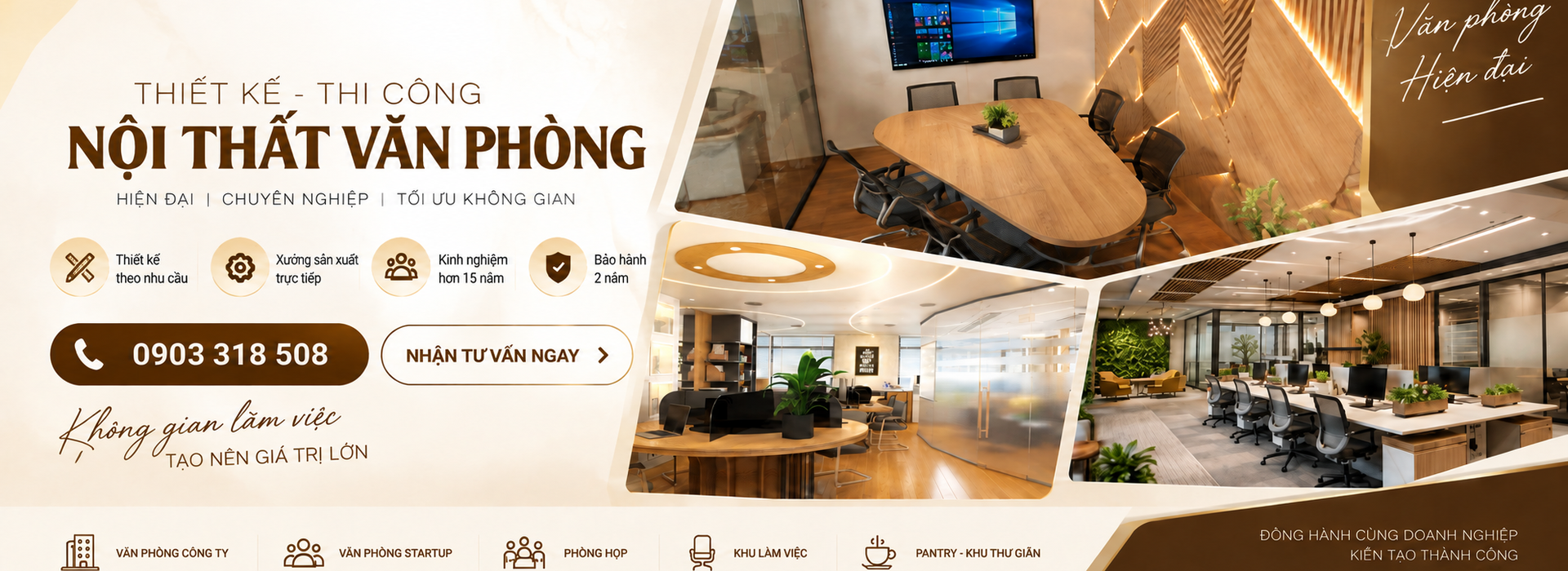 Thiết kế thi công nội thất văn phòng