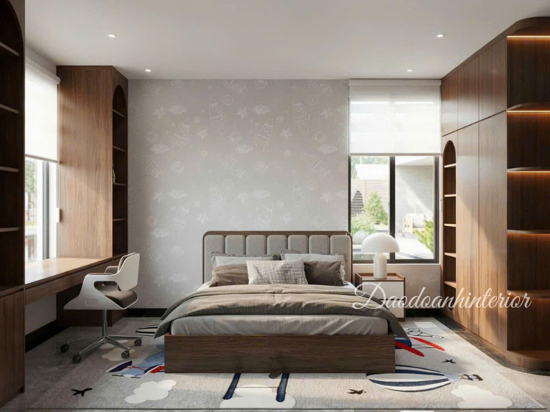 Giường Gỗ Công Nghiệp Đầu Giường Bọc Nệm GNBN2027