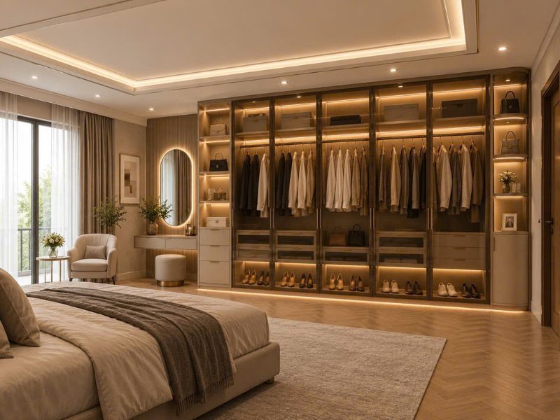 Tủ Quần Áo Cánh Kính Hiện Đại – Thi Công Theo Yêu Cầu, Giá Chỉ Từ 3.700.000đ/m²