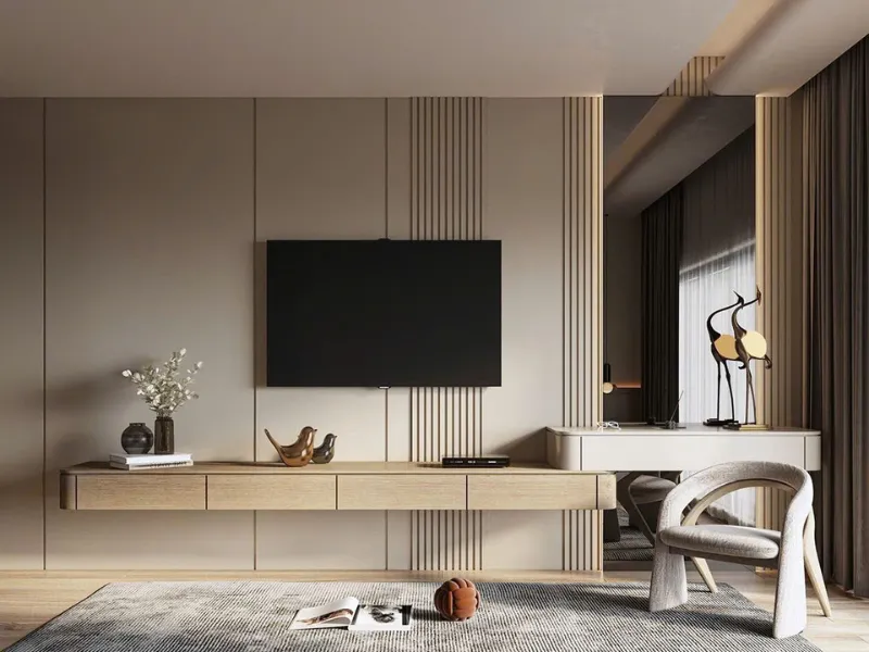 Bàn trang điểm kết hợp kệ tivi BPDD15