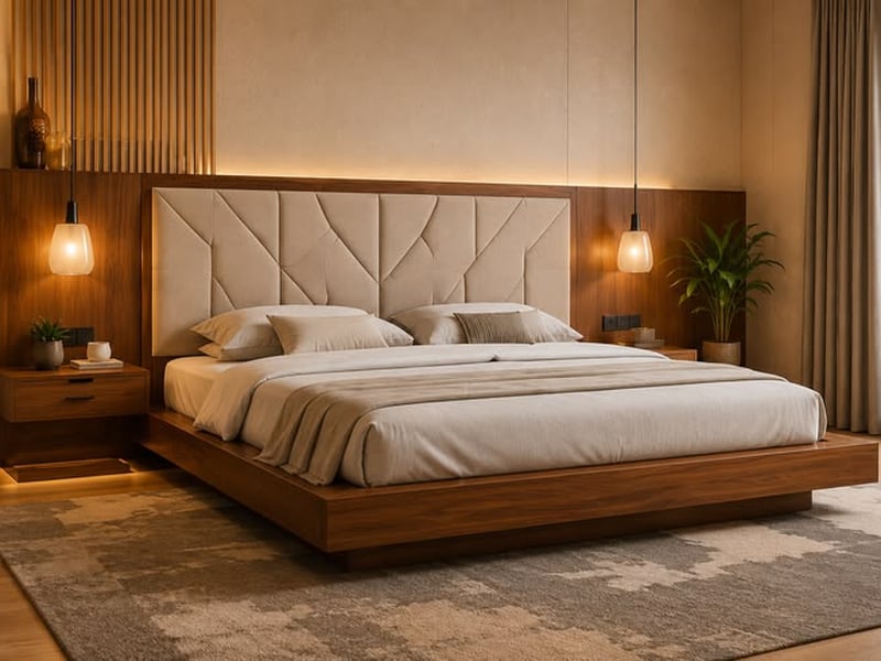 Giường Gỗ MDF GN-M2030 – Mẫu Giường Ngủ Hiện Đại
