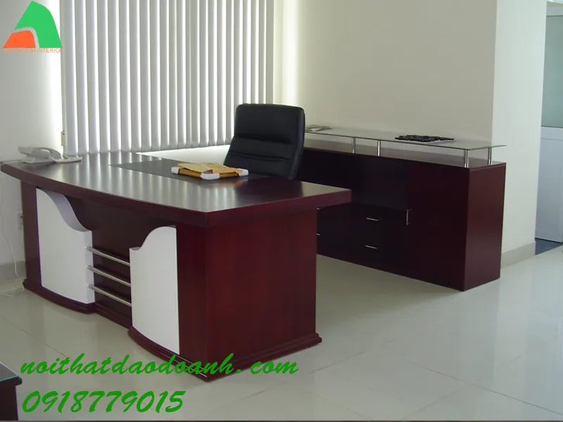 Bàn giám Đốc mdf venner Xoan Đào BGDDD02