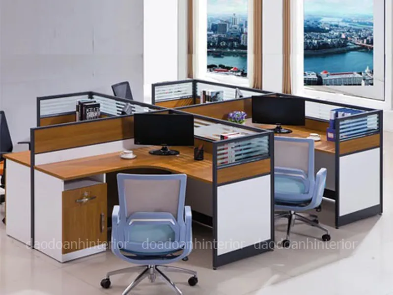 Bàn làm việc chân sắt chữ L