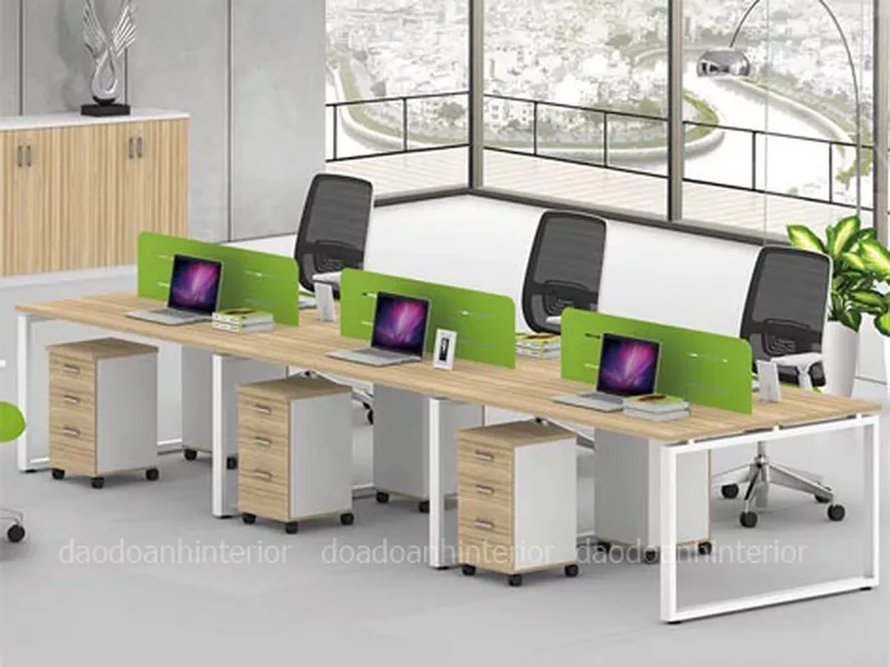 Bàn làm việc chân sắt có hộc